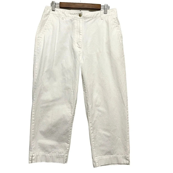 L.L. Bean Relaxed Fit High Rise Capris Size 12 Reg - Picture 1 of 6